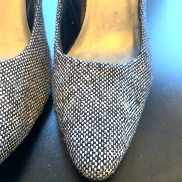 Mossimo Black White Grey Tweed classic Pumps Heels 8.5 Very Comfortable - Picture 6 of 10